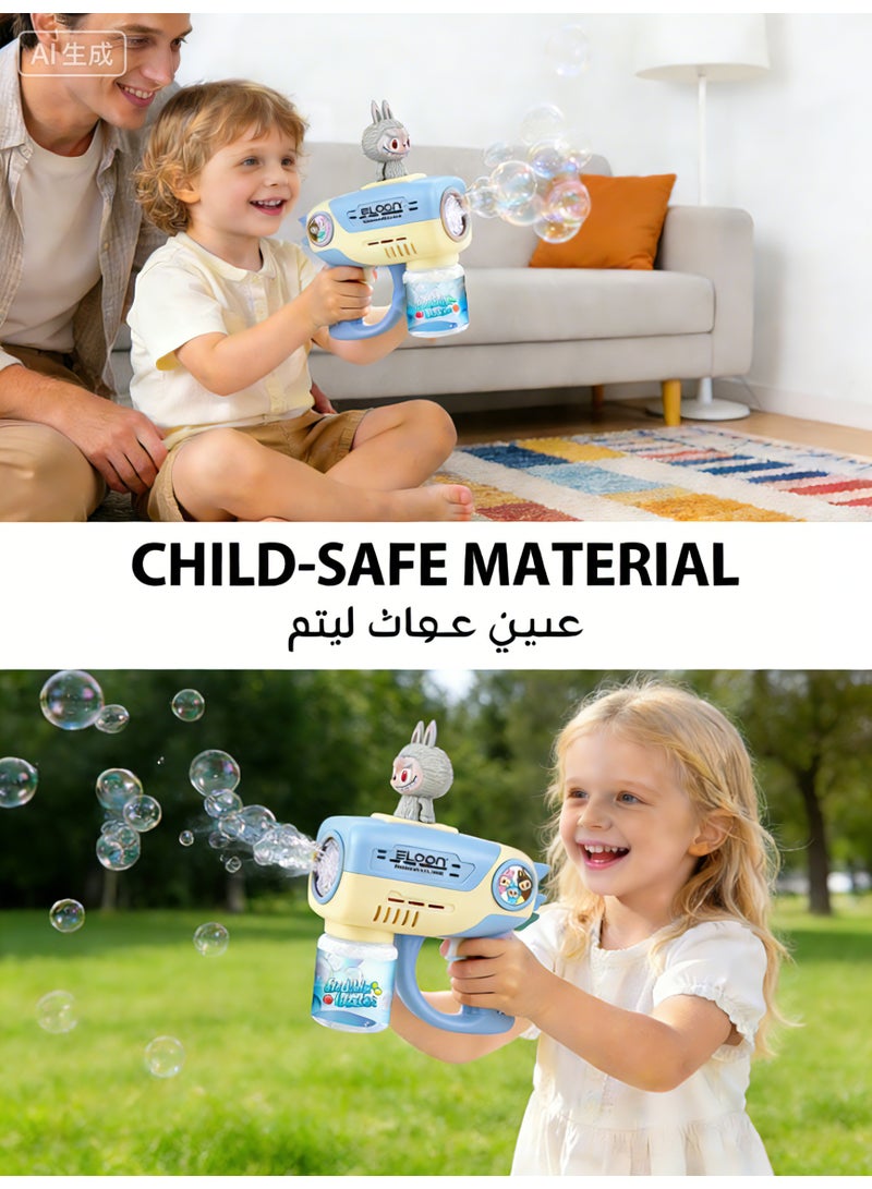 Labubu Blue Bubble Machine Guns, Bubble Makers with Light and Music, Gifts for Age 3 4 5 6 7 8 Years Old Kids Baby, Automatic Bubble Machine, Summer Toy Gift for Outdoor Indoor Birthday Wedding Party - Image 2